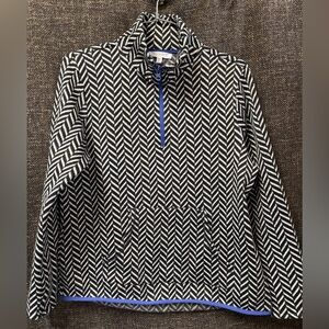 T by Talbots Chevron Half Zip Pullover